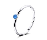 Blue Turquoise Silver Rings NSR-2476-BTQ